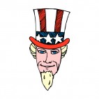 United States Uncle Sam face, decals stickers