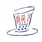 United States Uncle Sam hat sketch, decals stickers