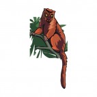 Brown lemur holding to a branch, decals stickers