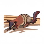 Brown anteater eating, decals stickers