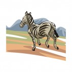 Zebra running, decals stickers