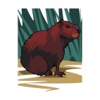 Brown marmot, decals stickers