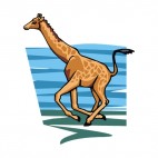 Giraffe running, decals stickers