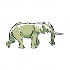 Elephant walking, decals stickers