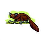 Brown aye aye on a twig, decals stickers