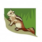 Beige and brown chipmunk , decals stickers