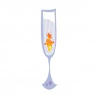 Goldfish in wine glass, decals stickers