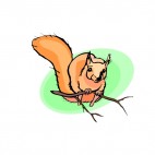 Brown squirrel on a twig, decals stickers