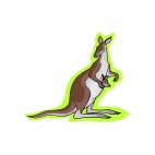 Kangaroo with baby, decals stickers