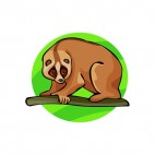 Brown loris on a branch, decals stickers