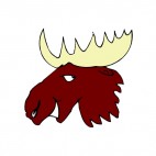 Brown moose smiling, decals stickers