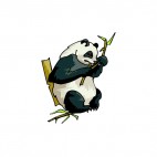 Panda eating twig, decals stickers