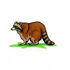 Brown raccoon, decals stickers