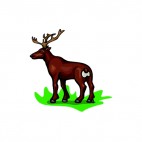 Brown siberian stag, decals stickers