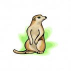 Woodchuck standing up, decals stickers