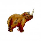 Brown woollen horned animal, decals stickers