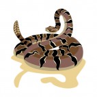 Brown and black rattle snake, decals stickers