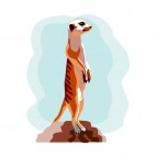 Ferret standing up, decals stickers