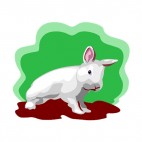 White bunny, decals stickers