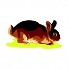 Brown rabbit, decals stickers