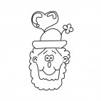 Smiling leprechaun, decals stickers