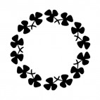 Shamrock circular frame, decals stickers