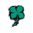 Four leaf clover drawing, decals stickers