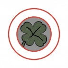 Four leaf clover symbol, decals stickers