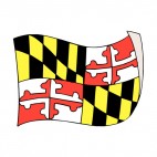 Maryland flag, decals stickers