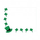 Shamrock and Irish hat border, decals stickers