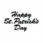 Happy St Patricks Day writing, decals stickers