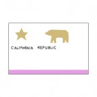 California Republic state flag, decals stickers
