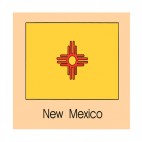 New Mexico state flag, decals stickers