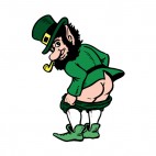 Leprechaun mooning, decals stickers