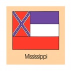Mississippi state flag, decals stickers