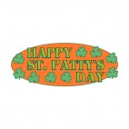 Happy St. Pattys day logo, decals stickers