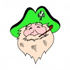 Leprechaun with blond beard smoking pipe, decals stickers