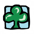 Shamrock drawing, decals stickers