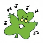 Shamrock singing, decals stickers