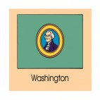 Washington state flag, decals stickers