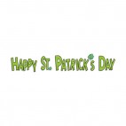 Happy St Patricks Day writing, decals stickers