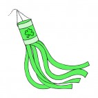 Irish wind sock with shamrock, decals stickers