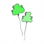 Shamrock balloons, decals stickers