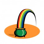 Pot of gold with rainbow, decals stickers