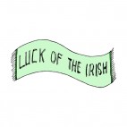 Luck of the Irish scarf, decals stickers