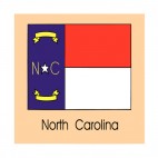 North Carolina state flag, decals stickers