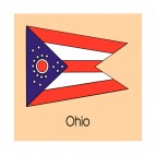 Ohio state flag, decals stickers