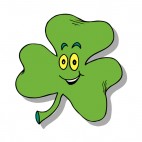 Shamrock smiling, decals stickers