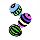 Multi colored Easter eggs, decals stickers
