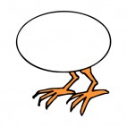 Egg with legs, decals stickers